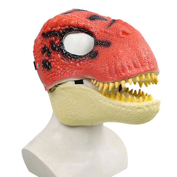 Halloween Dinosaurmaske Bevægelig Kæbe Dino Bevægelig Maske Fuld Ansigt Cosplay Karneval Kostume Tilbehør
