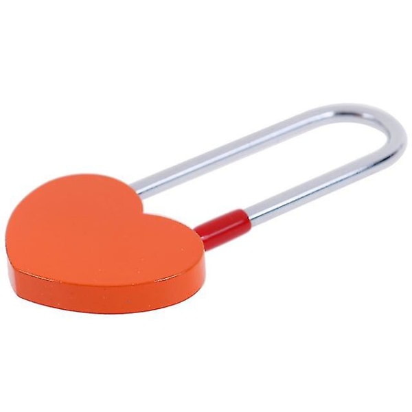 Gaveønske lås farve enkelt hjertelås sød mini elskede lås hængelås lille lås kreativ orange