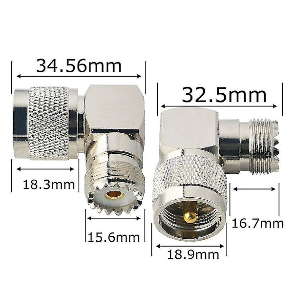 UHF-urosliitin UHF-naarasliittimeen So239-liitin Pl259-oikean kulman kulmaliitin Pl259-liitin Uhf-pistoke Uhf 90