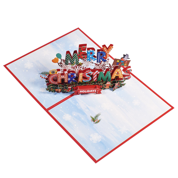 2. juledag 3D gratulasjonskort Fantasy juletre velsignelse
