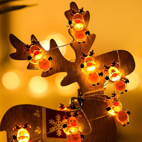 Jultomte 2m 20led ljusslinga Hem juldekoration Julgran prydnader 2022 Navidad Barn presenter Nyår 2023