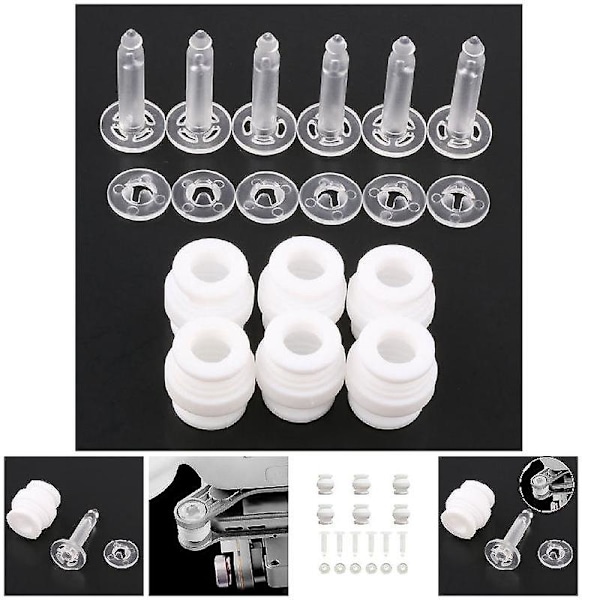 Dempende gummikuler Anti-fall Anti-vibrasjonspinnersett for DJI Phantom 3 Pro 2 Vision Gimbal