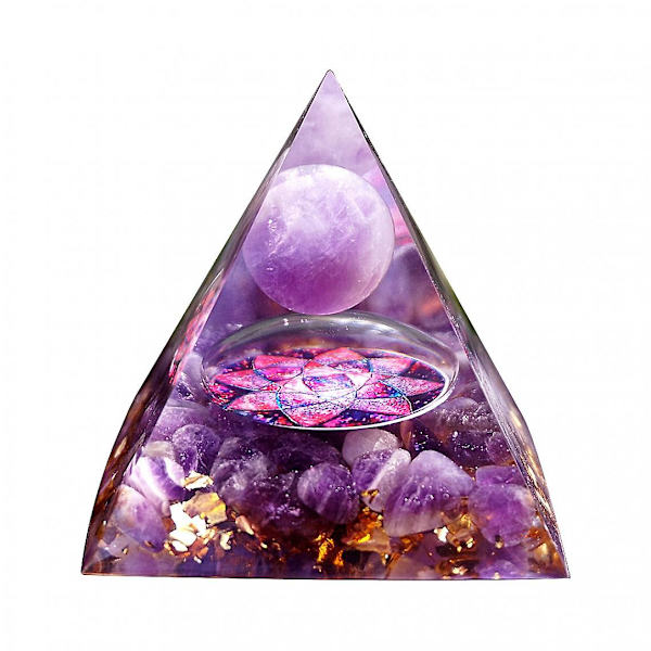 Ametistorgonitpyramid Lila Meditation Kristaller Läkande Sten