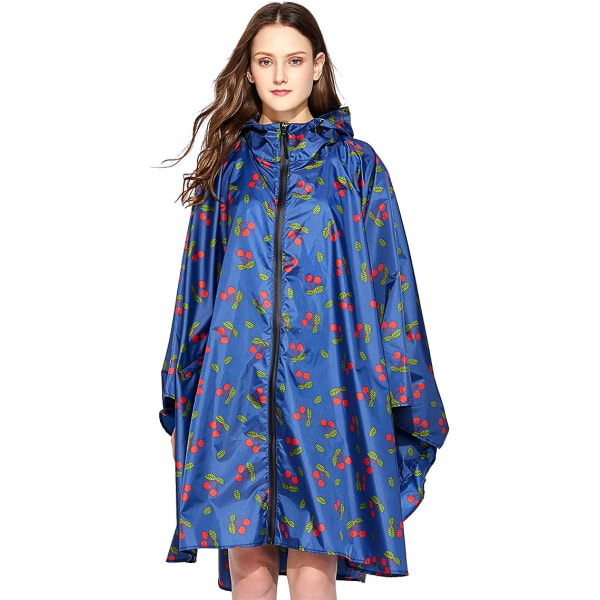 Dame regnfrakke Cape Vandtæt let genanvendelig Vandre regnfrakke jakke med hætte M str.