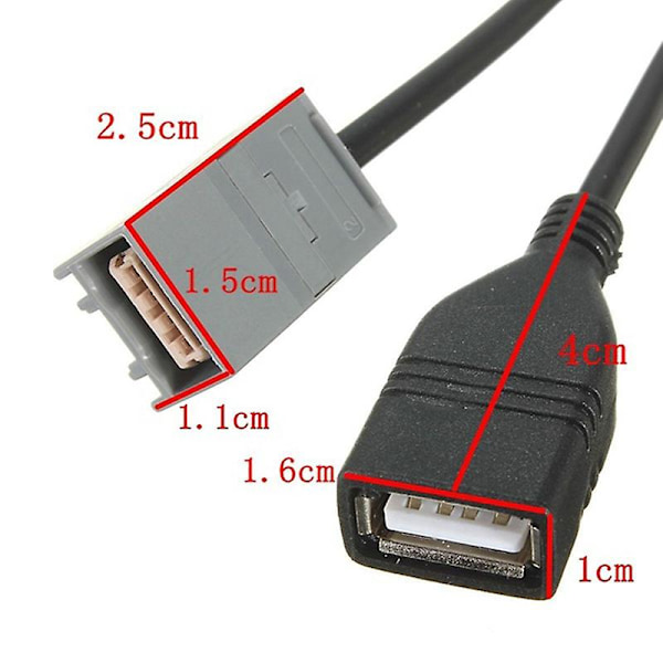 USB-KABEL ADAPTER AUX 2008 og nyere for CIVIC JAZZ/CR-V ACCORD/CR-Z 09-13 MP3