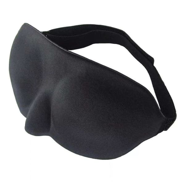 2-pak - 3D Sovemaske / Øjenmaske / Bind for øjnene - Sort