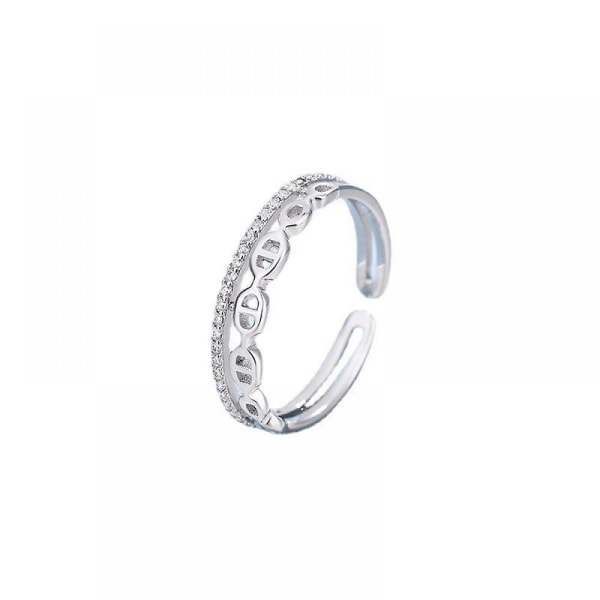 Sterling silver kronring för kvinnor | Snygg Sterling Silver Promise Ring För Kvinnor | Silver Crown Ring för kvinnor
