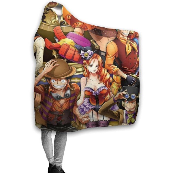 One Piece Blanket Hættetrøje til børn, Oversized hættetrøje Sweatshirt tæppe, Super blød fleece morgenkåbe, varm og behagelig hættekåbe, gaver til drenge