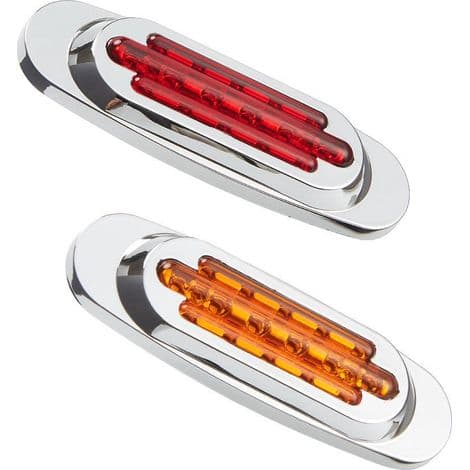 4 stk - 16 LED galvaniserte sidemarkeringslys, 12-24V baklys, asiatisk lastebilkonvertering
