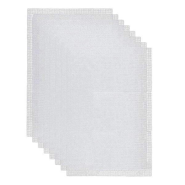 Mesh Canvas Ark för Broderi, Fursuit Ögon Mesh, Vit Nålpoint Mesh Canvas för Hantverk DIY,