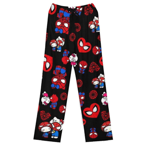 Anime Pyjamasbyxor med tryck överallt Sovbyxor M
