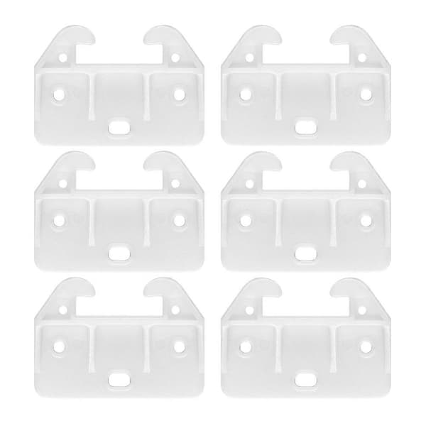 Udskiftningsdele til kommodeskuffer Nem installation Simple hvide plastik skuffeguider 6 stk.