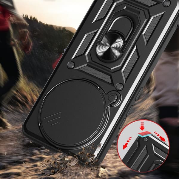 Camshield Pro -suojakuori Xiaomi Redmi Note 14 Pro+ Plus 5G:lle, musta
