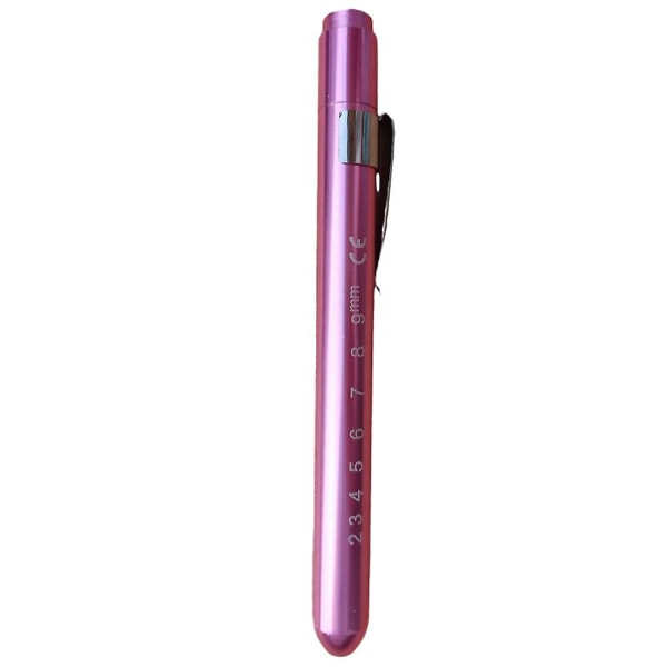 Kannettava kynälamppu kynäpidikkeellä Uudelleenkäytettävä kestävä kynälamppu lääkäreille Light PinkWhite Ligh