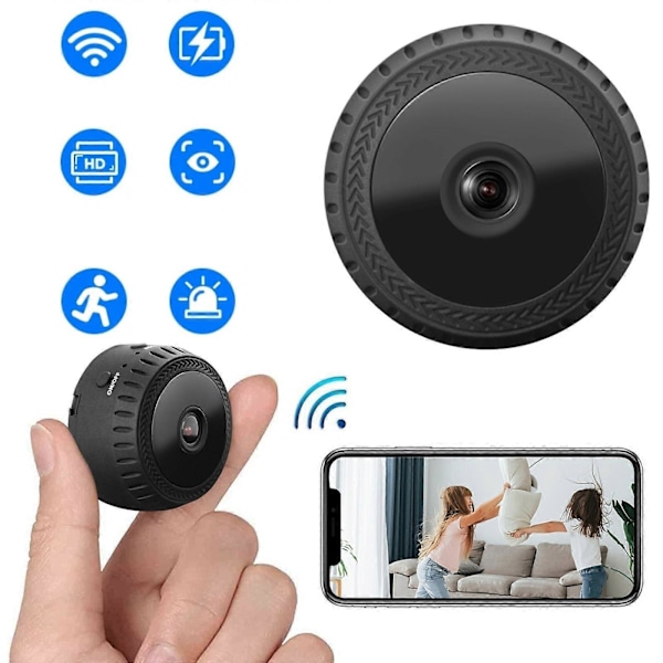Overvågnings Mini WiFi Kamera, Fuld HD 1080p, Hjemmesikkerhedsovervågning.