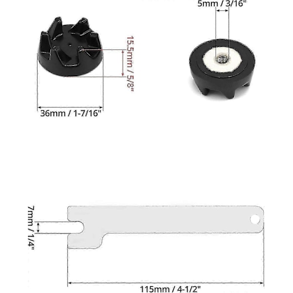3 kpl kytkintä 9704230 Yhteensopiva Kitchenaid Ksb52/ksb5/5ksb52/5ksb5 kanssa, Kitchenaid varaosat poistotyökalulla -Sy