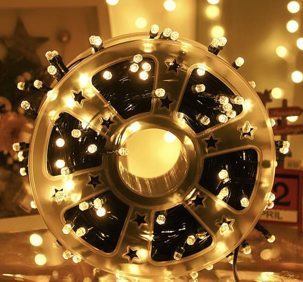 Utendørs lyslenke, 1000 LED 100 meter, Plug-in modell Varmhvit[mo] Varmhvit 500 LED