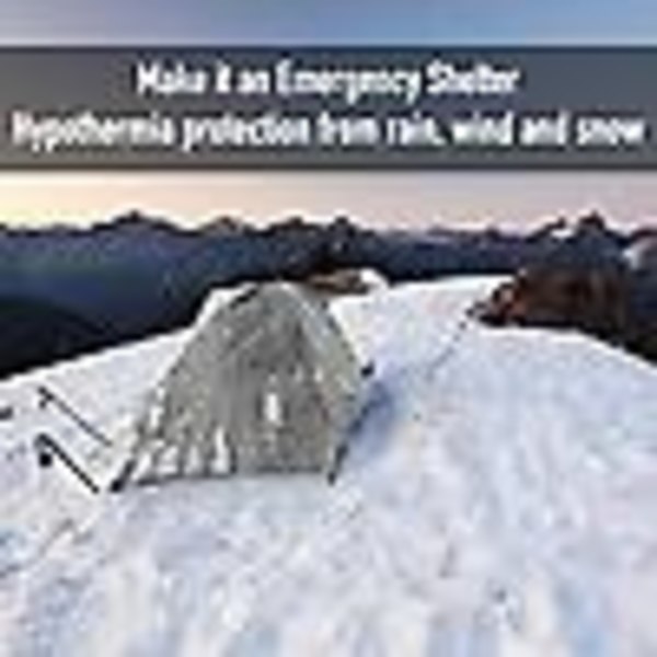 2 st Outdoor Survival Nödbädd Militärt Räddnings Vindtät Vattentät Folie Termisk Bädd för Camping Vandring
