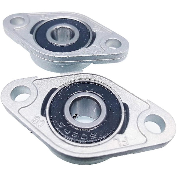 4 stk. Kfl08 8mm Zinklegering Leje Pillow Block Flange Leje Justering