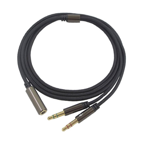 2 i 1 Gaming Headset Lyd- Forleng Ledning Universell Kompatibel Plugg for -hyperX