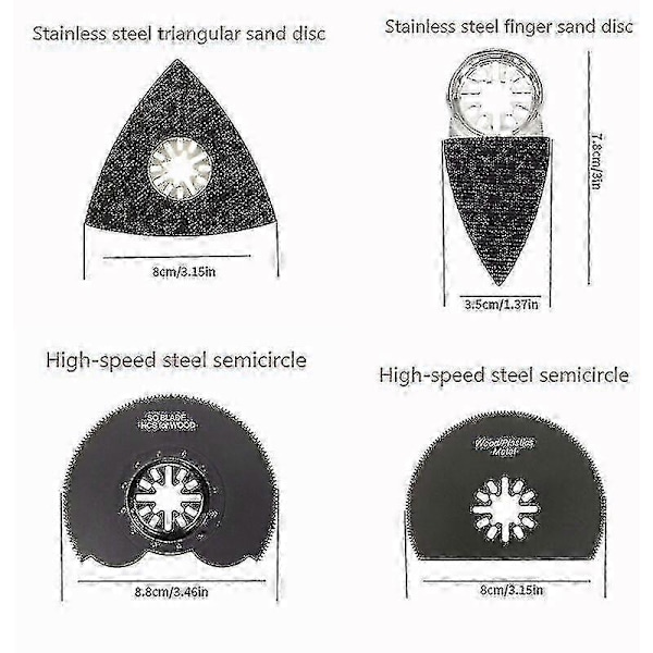 100 st Snabbfäste Oscillationssågblad Universell Multiverktyg Tillbehörssats för Dremel & Makita