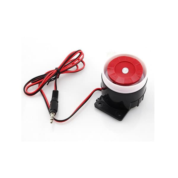 Mini Rød Kablet Sirene Alarmsystem til Hjemmesikkerhed, 120dB DC 12V