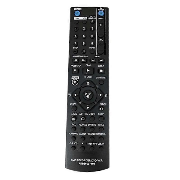 Fjärrkontroll för LG DVD-spelare Ersättningskontroll AKB36097101 RC397H-M