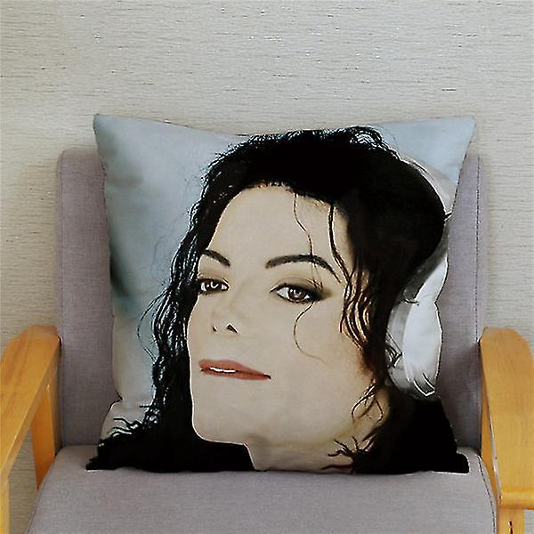 Pillowcase Michael Jackson -kuvioitu tyynynpäällinen, superpehmeä lyhyt plyysi, tyynynpäälliset 45*45 PITKÄ