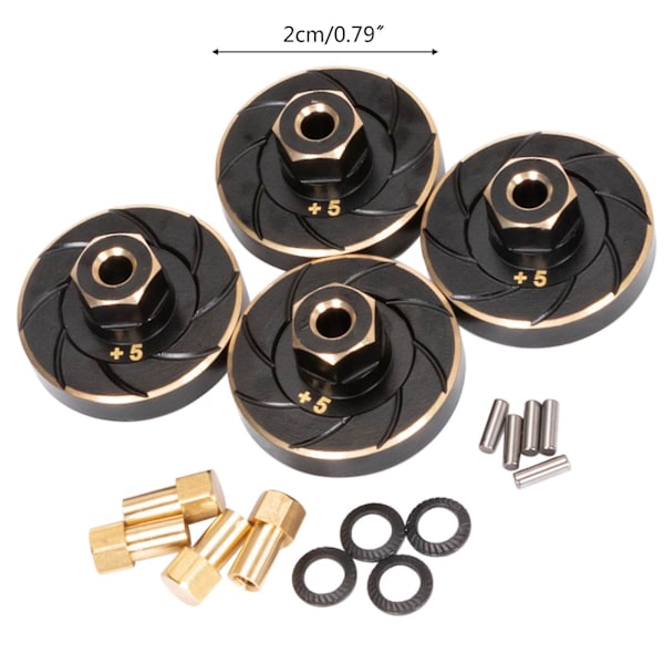 Axial Scx24 Förlängda Hjulnavs Lås Mutter RC Fordon Nav Adapter Vikter 4st