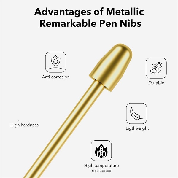 Merkintäkynän kynän kärjet merkittävään 2, merkittävään 2 kynän kärkeen, joissa on kärkien poistotyökalu, metallikärjet/kärki