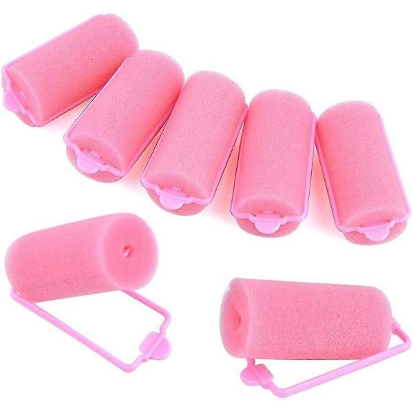 30 Stykker Skum Svamp Hårruller Pink Curlers Bløde Svamp Hårruller Styling Værktøjer Skader Ikke Hårfrisuren til Kvinder og DIY Børn (25mm)
