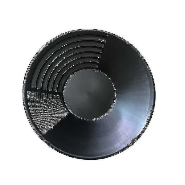 Gull Pan Basin Nugget Gruvedrift Mudring Prospektering Sifting Panorering 385x80 mm (svart)