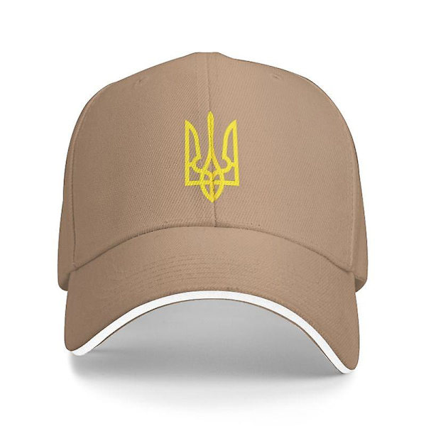 Muodi Ukrainan lippu Ukrainan unisex-lippis aikuisille, säädettävä isän hattu, miehille ja naisille, hip hop Khaki