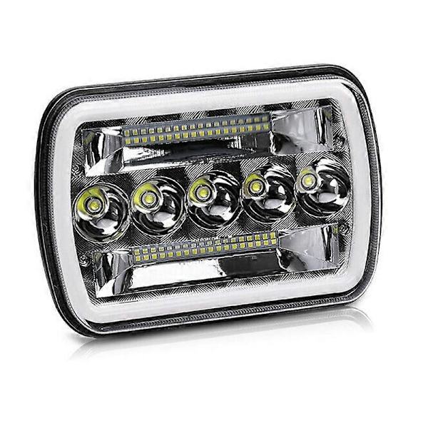 5X7 tommer 7X6 tommer LED Forlygter Hi-Lo Beam Halo DRL til XJ Wrangler YJ