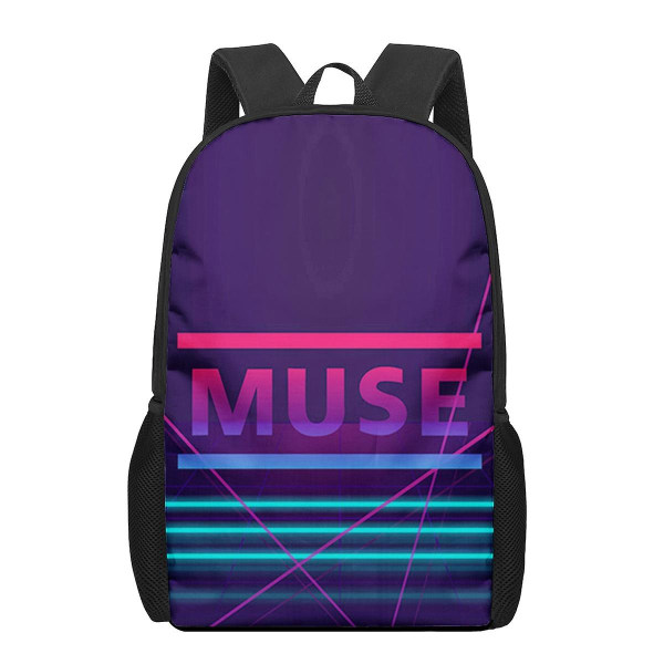 Muse Band 3d-tryck skolväskor för flickor pojkar barn barn skolbok väska 3d junior grundskoleelever skolväskor axelväskor 16