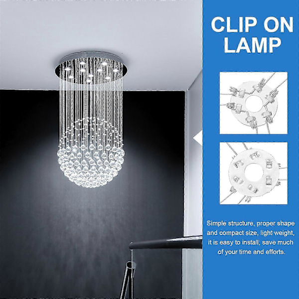 20 st Lampskärm Fjäderadapter Klämmor Hängande Lampa Skärm DIY Fjäderklämmor