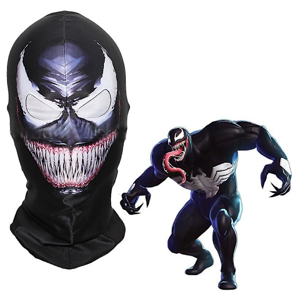 Halloween Venom Cosplay Maske til Hele Hovedet - Maskerade Fest Kostume Tilbehør