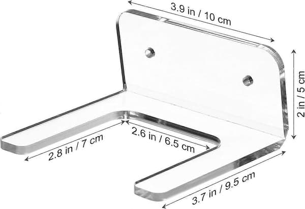 1 Set Gitarrhängare Krok Klar Akryl Gitarr Väggfäste Fäste Hållare Stativ