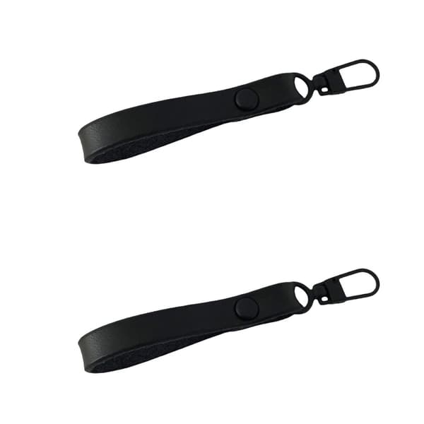 Dragkedjebyte i äkta läder - 2-pack svart