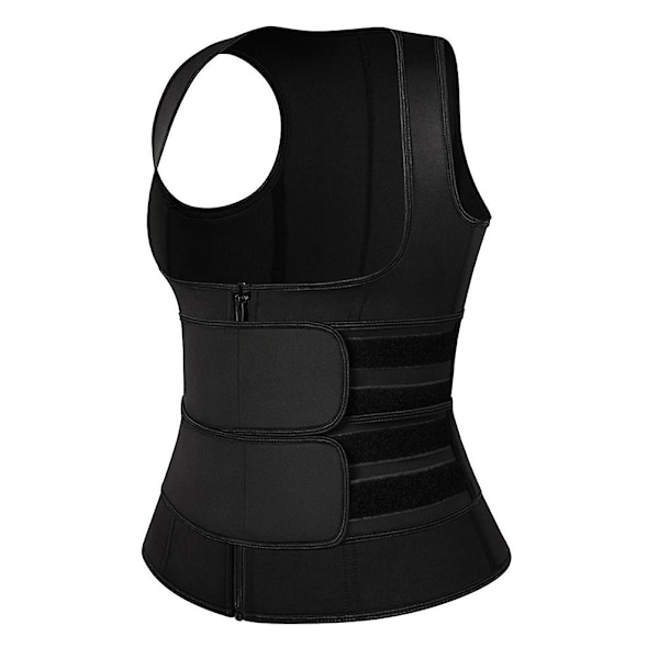 Dame Taljetræner Korset Lynlås Vest Justerbar Neopren Kropsformer Cincher Tank Top Talje Shapewear
