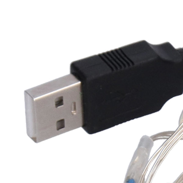 Strenglys USB LED fargerik RGB vanntett kobbertråd musikklysstreng juledekorasjonslys