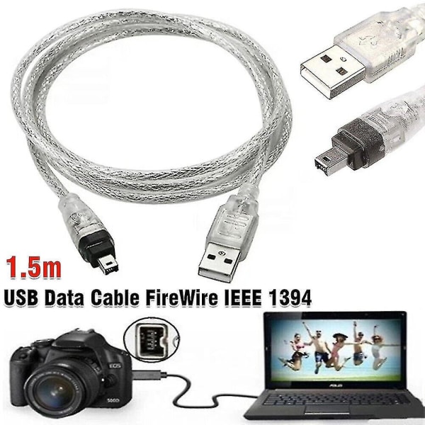 Til Mini DV MiniDV USB-datakabel FireWire IEEE 1394 HDV-videokamera til redigering af pc[HSfF]