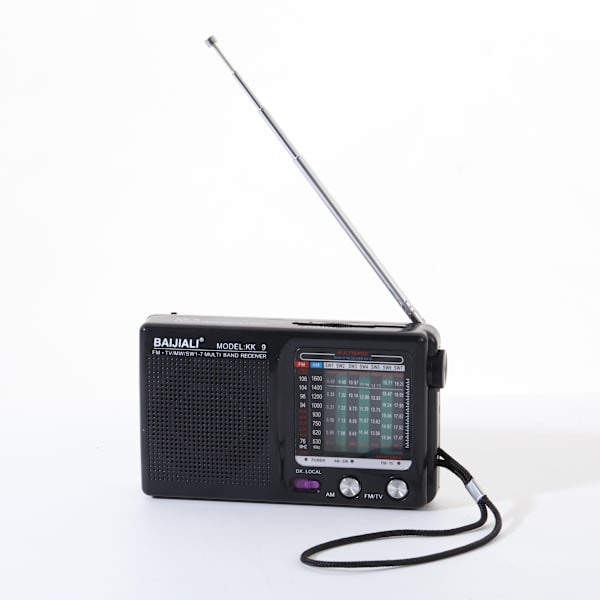 Kompakti KK-9 AM/FM/SW1-7 -radio - Tehokas kaiutin ja kuulokeliitäntä - Ihanteellinen ulko-, sisä- ja hätätilanteisiin - Paristokäyttöinen