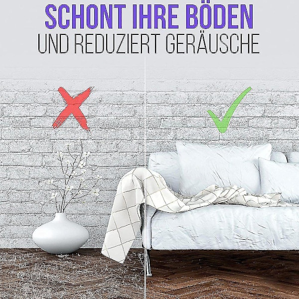 24x selvklebende Teflon-glider, 70 x 19 mm, profesjonelle møbelglider (teflon)
