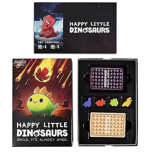 Happy Little Dinosaurs English Card Game Brädspel Pusselspel för att förbättra vänskap pusselspel, sällskapsspel