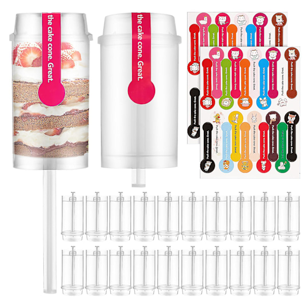 30 stk. Cake Pops Shooter Push Up Cake Pop Beholdere Cake Push Pops Beholder Cake Push Pops Med Låg