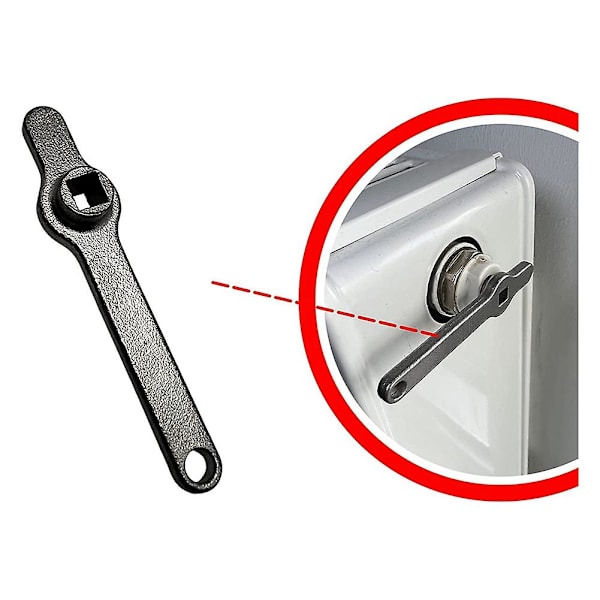 Blødningsnøkkel, oppvarmingsnøkkel, firkantet nøkkel, radiatorventilhåndtak, oppvarmingsblødningsoppvarming