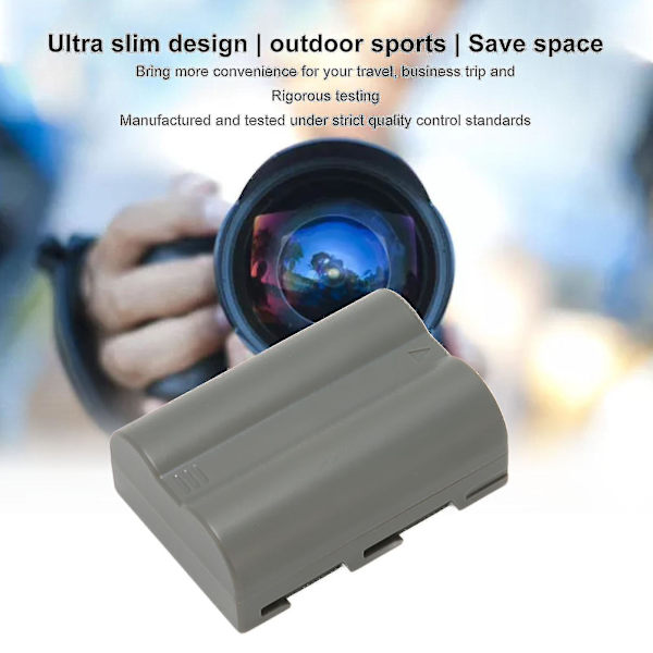 1500mAh EN EL3E -litiumioniakku Nikon D90-, D80-, D90s-, D700-, D300-, D300S-, D200-, D70-, D50- ja D100-kameroille