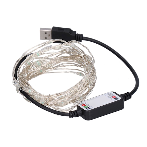 Strålkastare Usb Led Färgglada Rgb Vattentät Koppartråd Musik Ljussträng Jul Dekoration Ljus