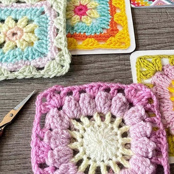 Granny Square Kortdæk - 50 Mix & Match Designs NY